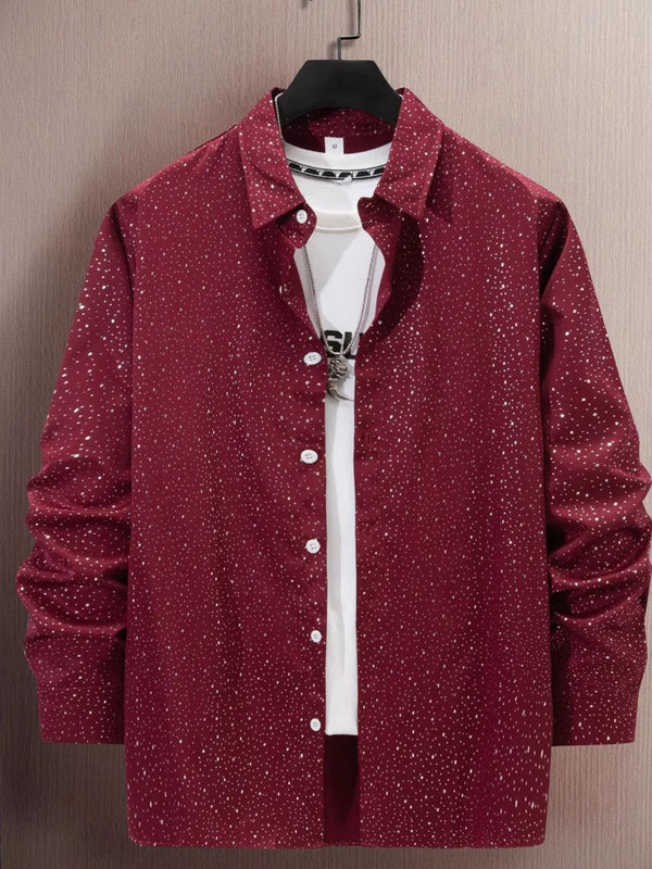 Men's Full Size Button Up Long Sleeve Shirt Plus Size
