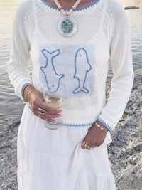 Fish Contrast Trim Knit Top 100100062045673 44 Affordable Fashion Under $100 Jerry's Apparel 