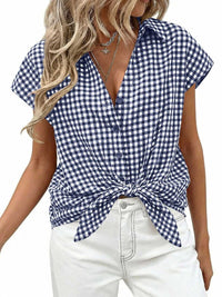 Gingham Print Button-Down Shirt 100100535526342 33 Affordable Fashion Under $100 Jerry's Apparel 