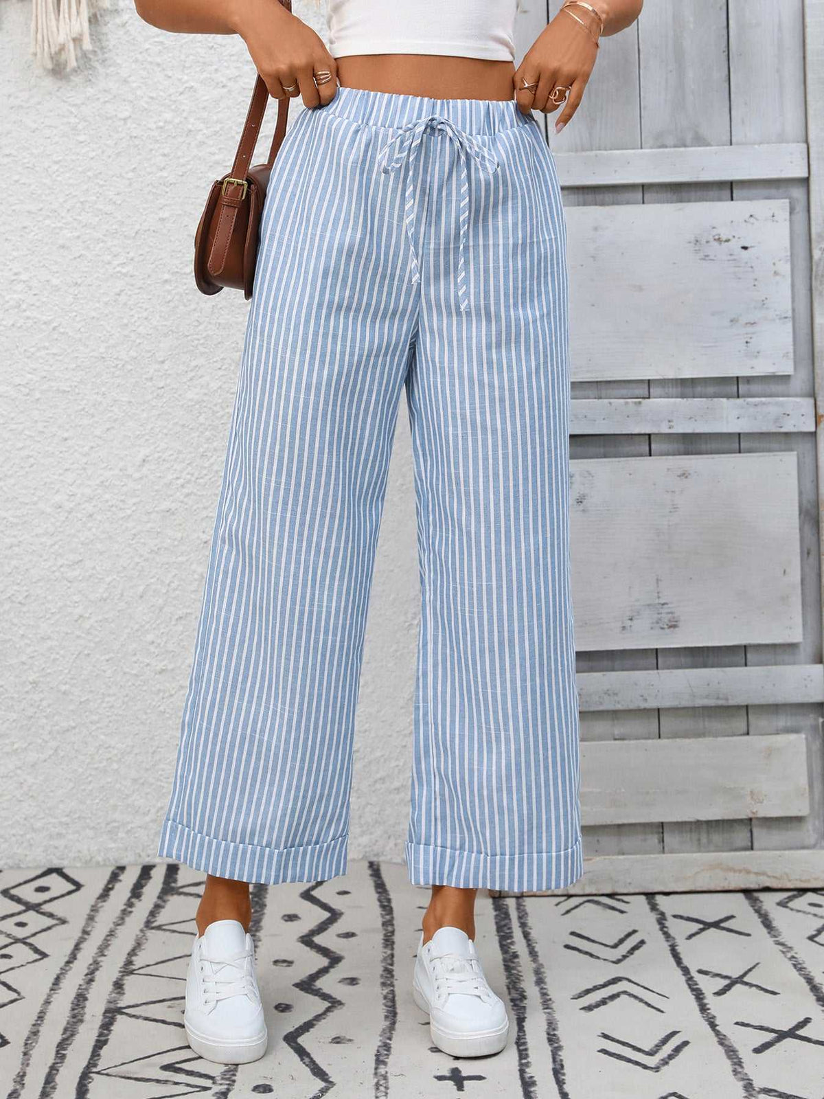 Striped Wide Leg Pants 100100886278692 32 Affordable Fashion Under $100 Jerry's Apparel 