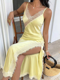 Lace Trimmed Slit Midi Dress 100100029324635 39 Affordable Fashion Under $100 Jerry's Apparel 