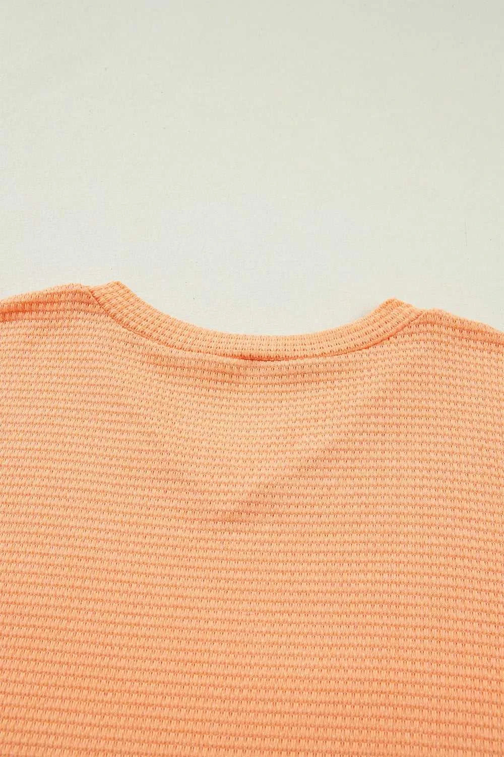 Textured Waffle Knit V-Neck T-Shirt 100100332511740 29 Affordable Fashion Under $100 Jerry's Apparel 