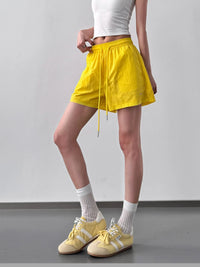 High Waisted Drawstring Shorts