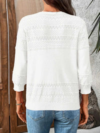 Textured Button-Front Cardigan with 3/4 Sleeves 100100719661755 37 Affordable Fashion Under $100 Jerry's Apparel 