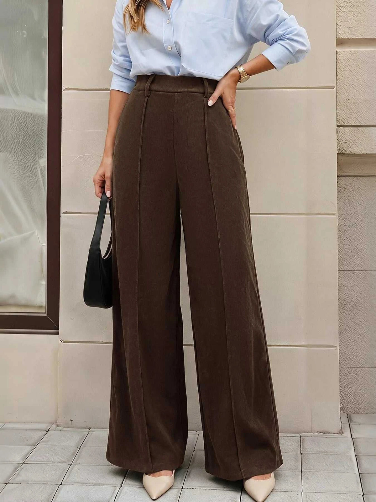 High-Waisted Wide-Leg Pants 101001699452101 39 Seasonal Fashion Collections Jerry's Apparel 