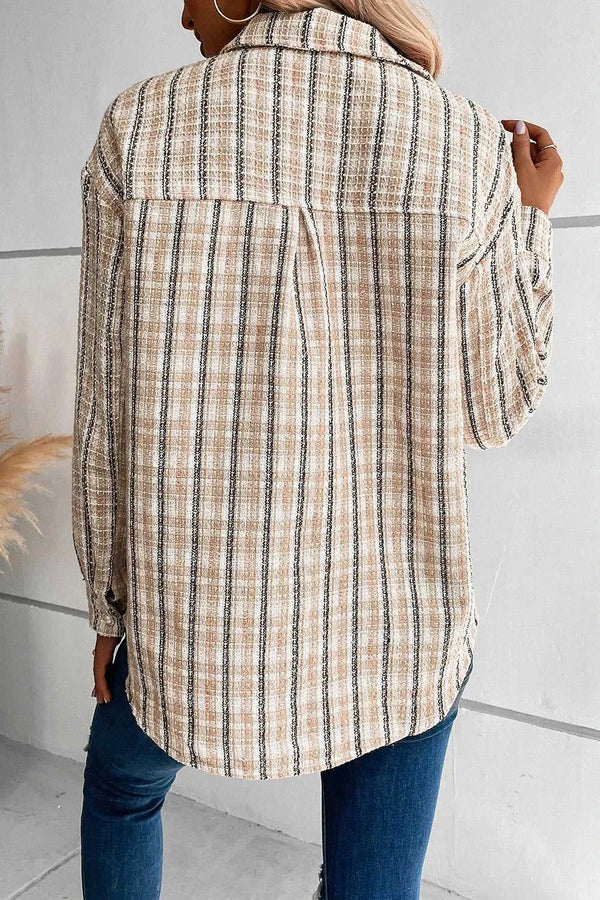 Perfee Pocketed Button Up Collared Neck Jacket 100100036971729 59 Affordable Fashion Under $100 Jerry's Apparel 