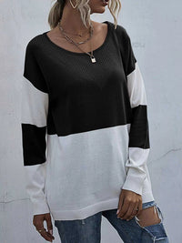 Color Block Round Neck Sweater 100100976966753 26 Affordable Fashion Under $100 Jerry's Apparel 