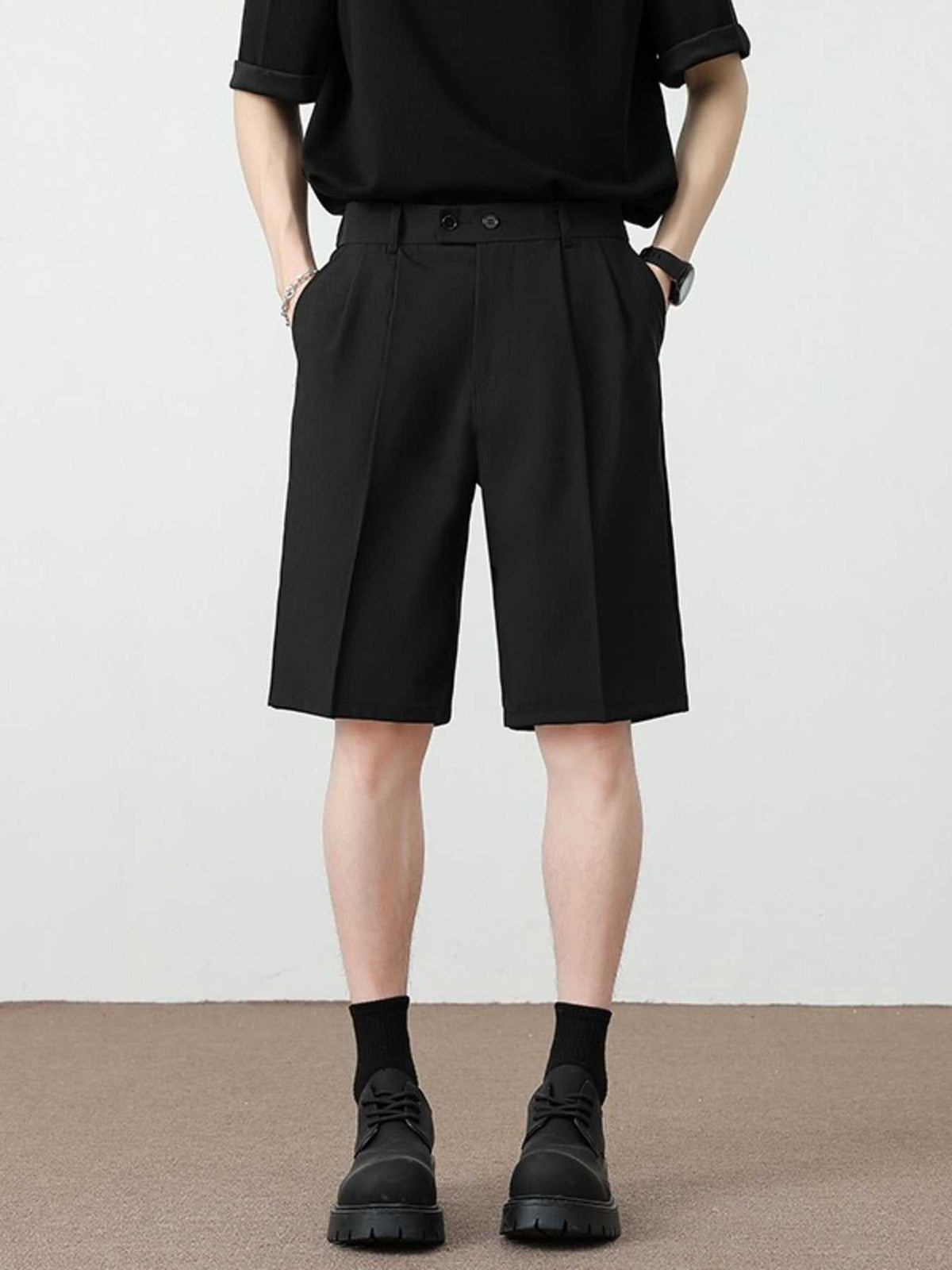 Men's Full Size Pleated Detail Loose Fit Shorts Plus Size 100400679377148 31 Affordable Fashion Under $100 Jerry's Apparel 