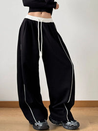 Drawstring Wide Leg Pants