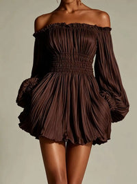 Off-Shoulder Pleated Mini Dress 101001846578745 57 Affordable Fashion Under $100 Jerry's Apparel 