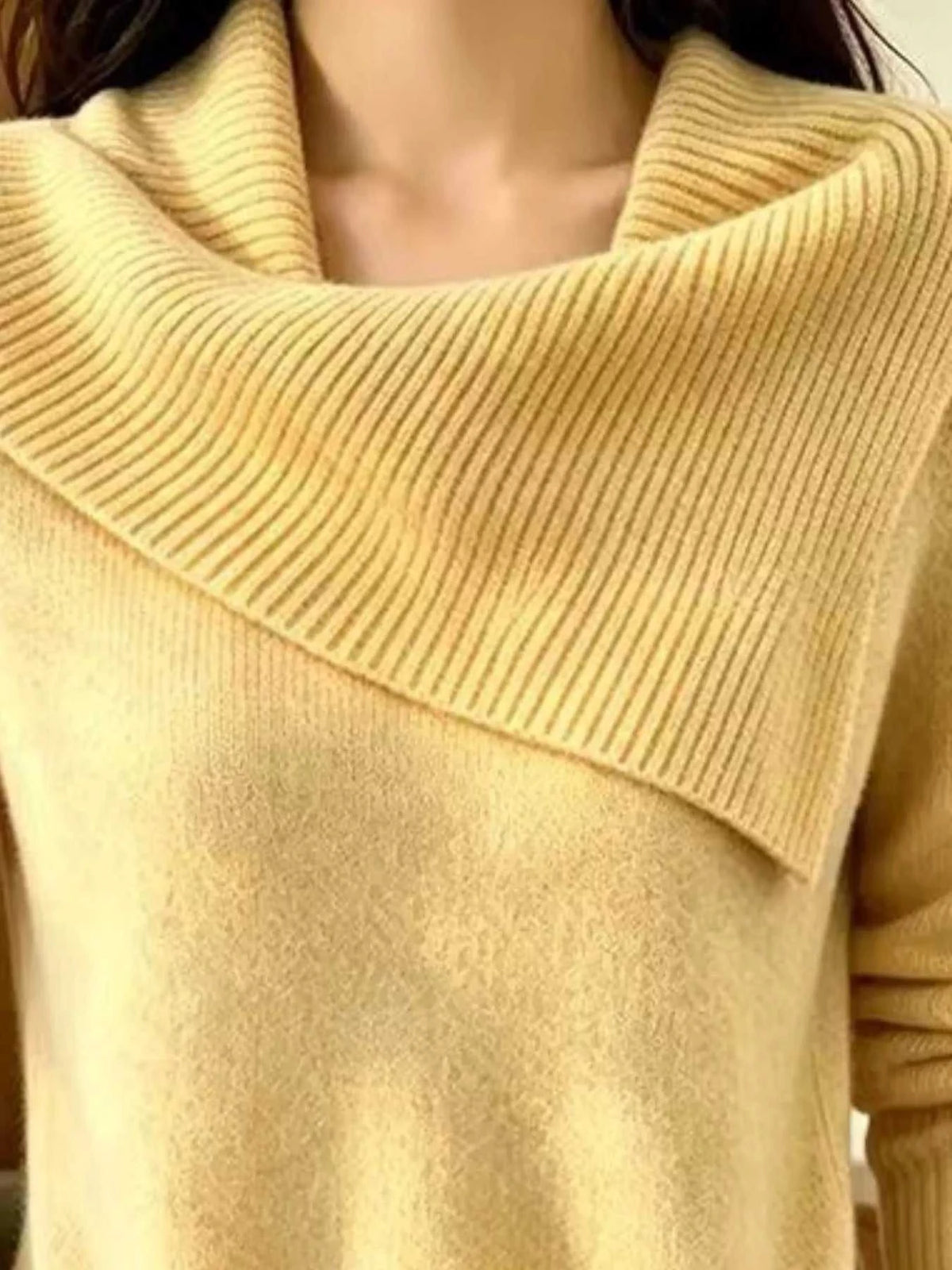 Full Size Asymmetric Ribbed Collar Sweater Plus Size 101002369014194 47 Affordable Fashion Under $100 Jerry's Apparel 