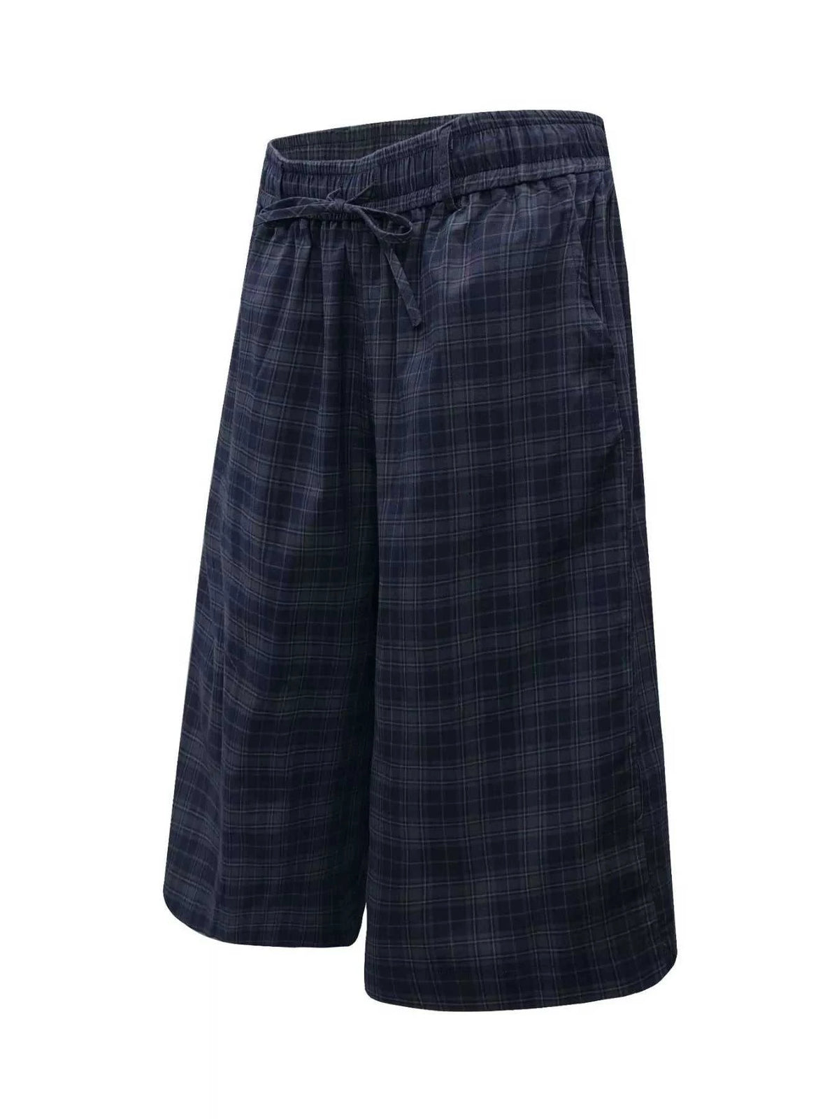 Men's Plaid Wide-Leg Drawstring Shorts 100400977962319 105 Gifts for Him Jerry's Apparel 