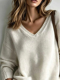 V-Neck Dropped Shoulder Sweater 101002004477831 44 Affordable Fashion Under $100 Jerry's Apparel 