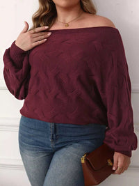 Plus Size Off-Shoulder Long Sleeve Sweater 101002543718433 41 Affordable Fashion Under $100 Jerry's Apparel 