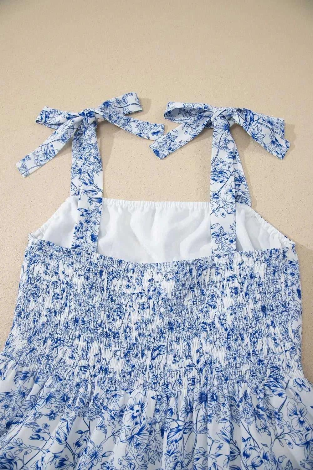 Floral Print Knot Straps High Waist Flared Maxi Dress 100100280670304 61 Gifts for Her Jerry's Apparel 
