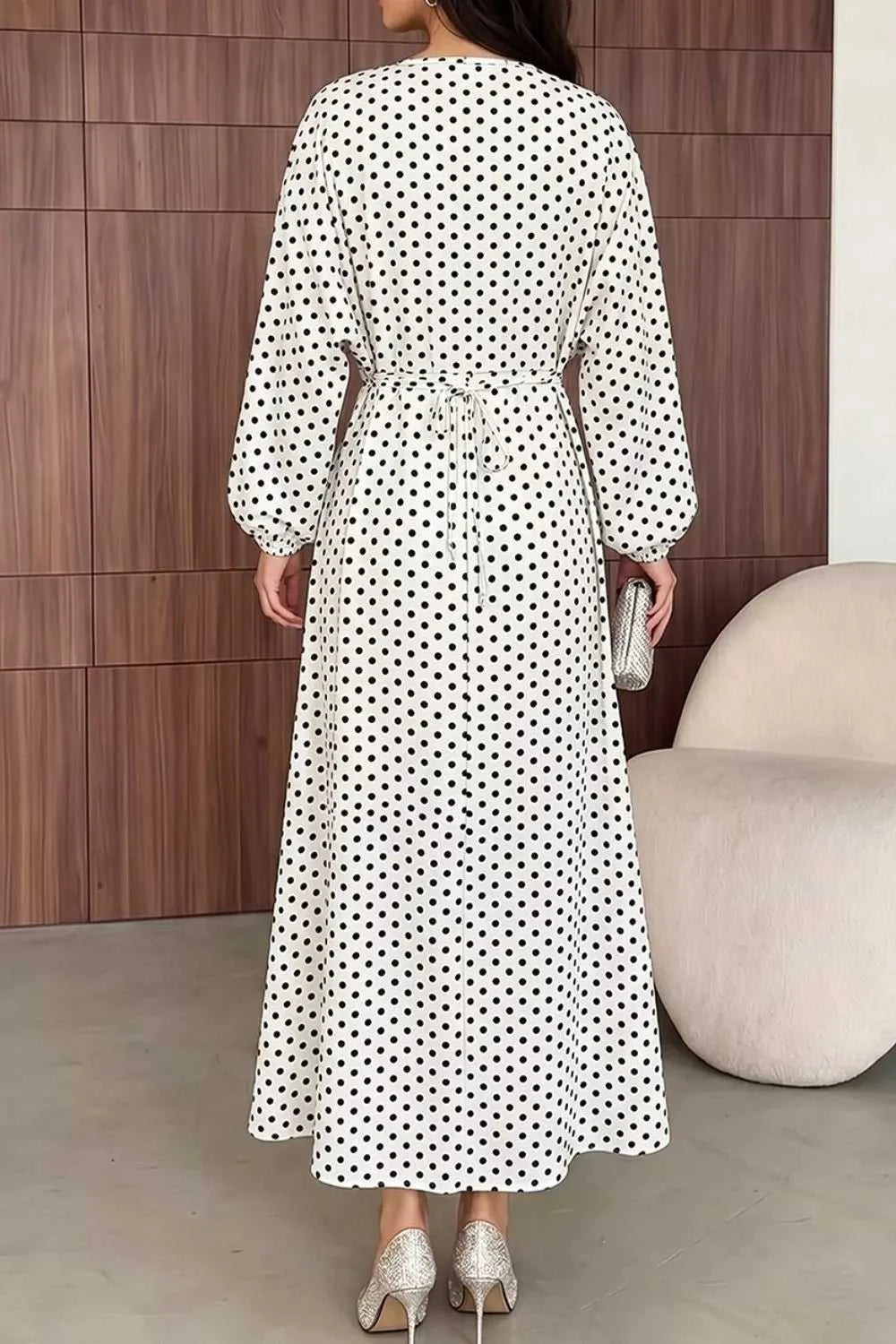 Polka Dot Long Sleeve Maxi Dress 101001469171625 35 Affordable Fashion Under $100 Jerry's Apparel 
