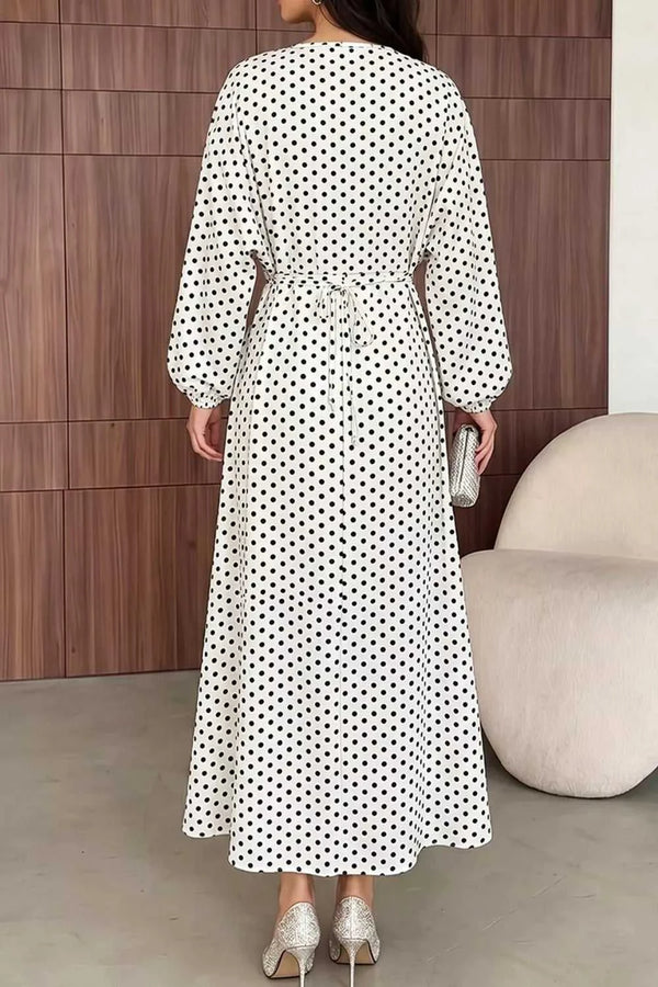 Polka Dot Long Sleeve Maxi Dress 101001469171625 35 Affordable Fashion Under $100 Jerry's Apparel 