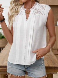 Lace Trim Notched Blouse 100100791045975 31 Affordable Fashion Under $100 Jerry's Apparel 