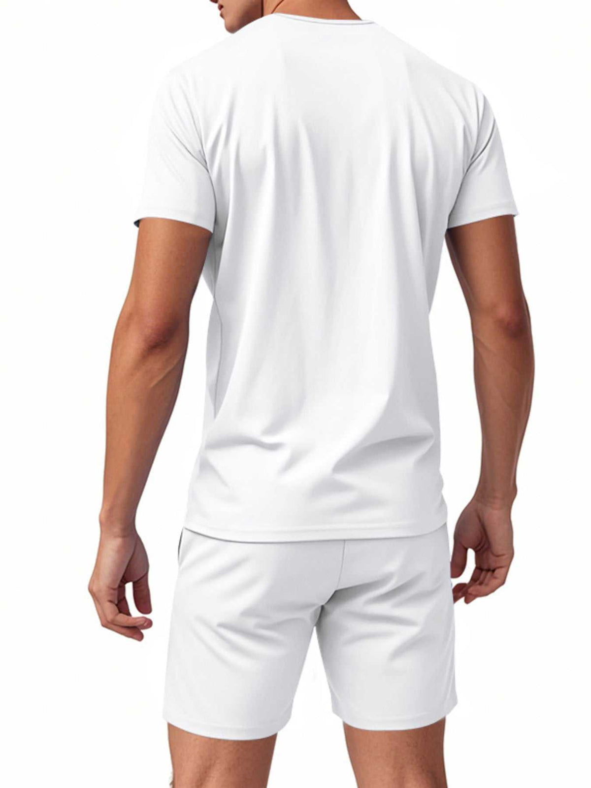 Men's Full Size V-Neck Short Sleeve T-Shirt and Shorts Set Plus Size 100400710859816 35 Affordable Fashion Under $100 Jerry's Apparel 