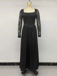 Square Neck Sheer Sleeve Maxi Dress 100100910283369 39 Affordable Fashion Under $100 Jerry's Apparel 