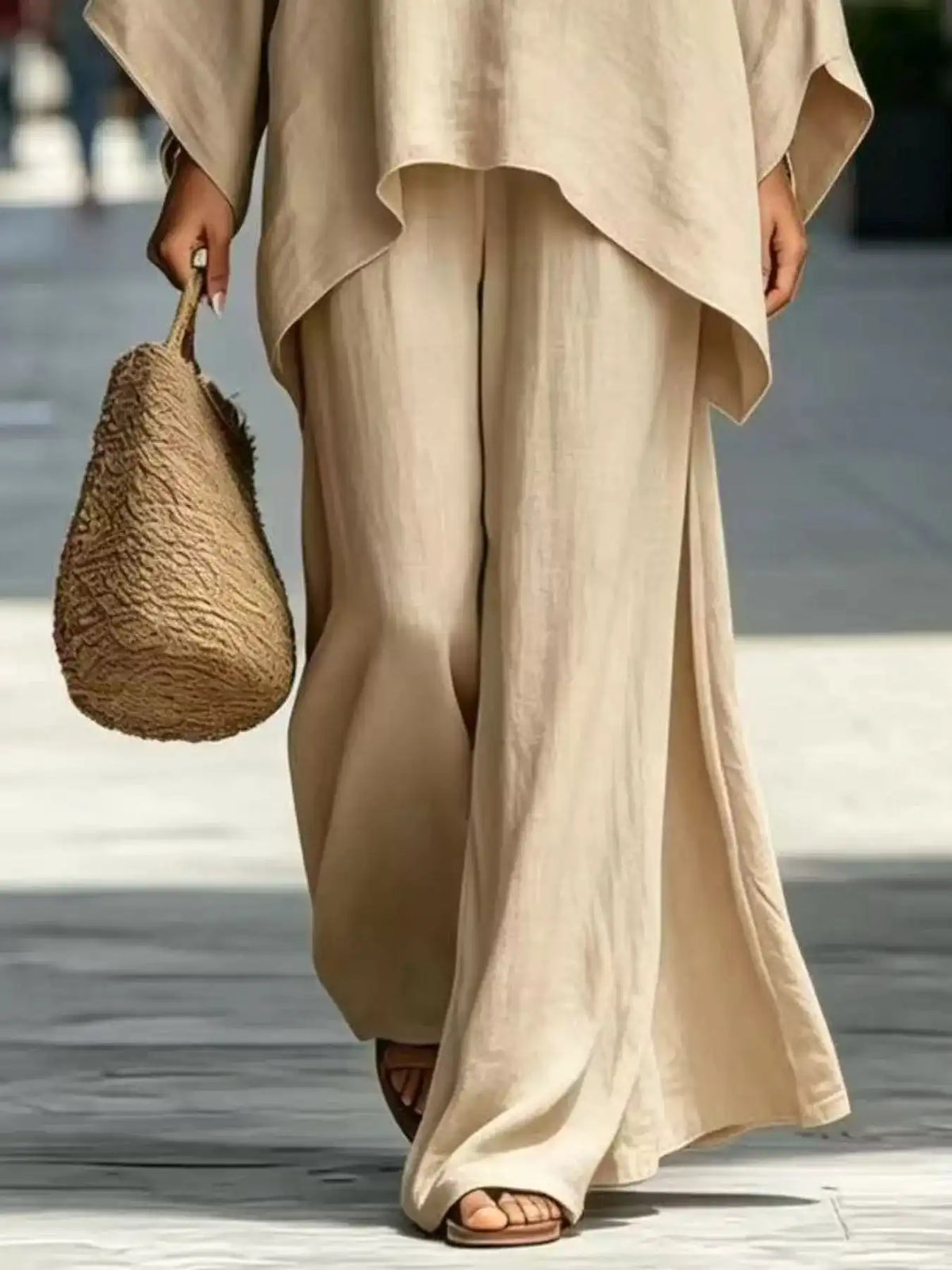 Full Size Batwing Sleeve Top and Wide-Leg Pants Set Plus Size 101001179587547 49 Affordable Fashion Under $100 Jerry's Apparel 