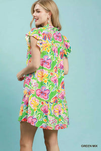 Umgee Floral Ruffle Mini Dress 100100620041151 60 Affordable Fashion Under $100 Jerry's Apparel 