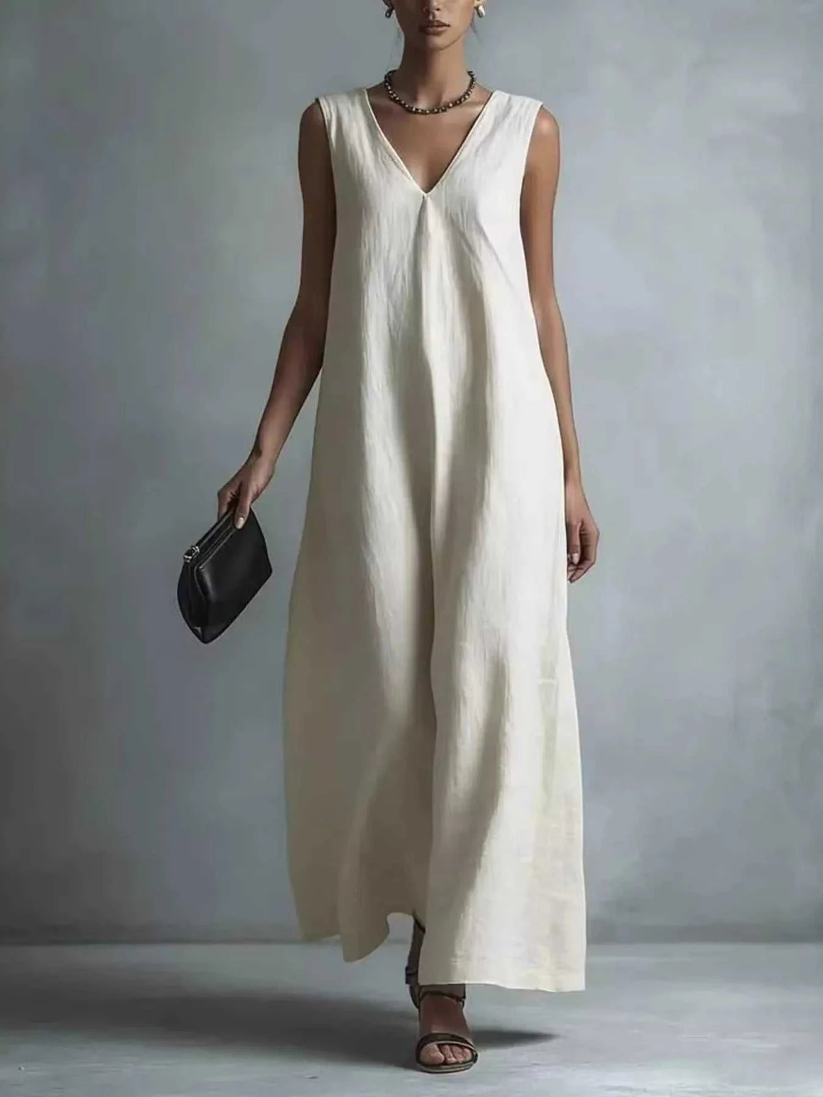 Full Size V-Neck Sleeveless Maxi Dress Plus Size 100100579275521 31 Affordable Fashion Under $100 Jerry's Apparel 