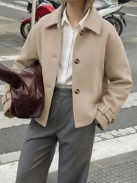 Collared Neck Button Up Jacket 100100656616397 47 Affordable Fashion Under $100 Jerry's Apparel 