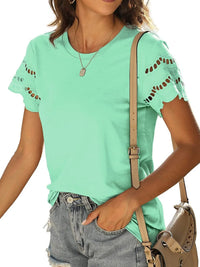 Round Neck Short Sleeve Casual T-Shirt