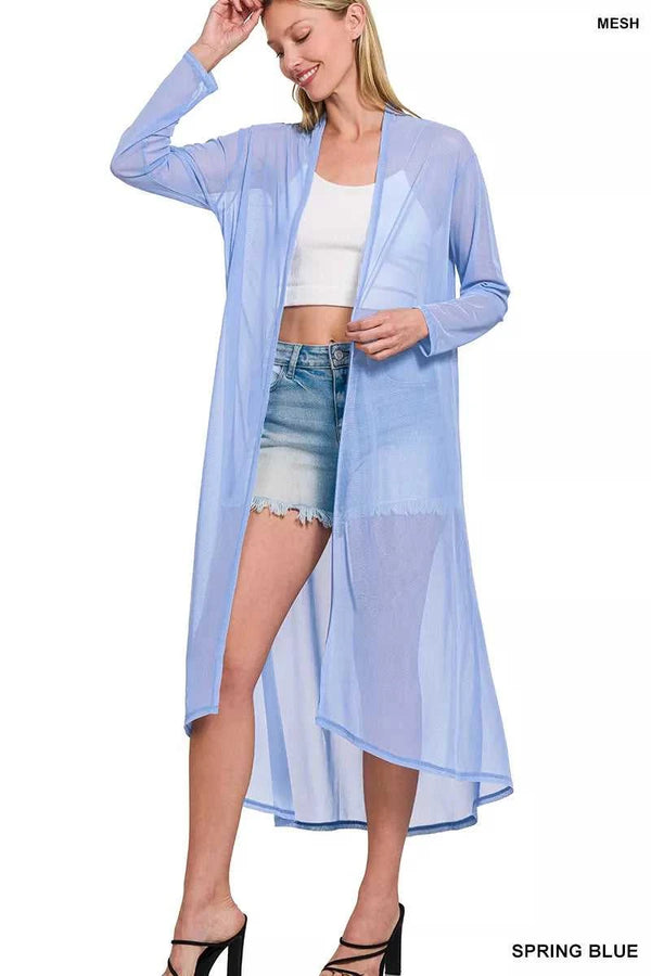 Zenana Mesh Open Front Cardigan 100100910941632 22 Affordable Fashion Under $100 Jerry's Apparel 