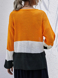 Color Block Round Neck Sweater 100100367558904 38 Affordable Fashion Under $100 Jerry's Apparel 