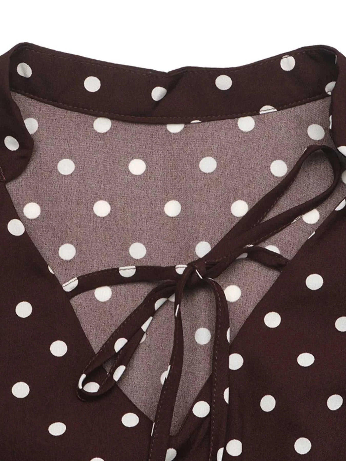 Polka Dot Flare Sleeve Tie Neck Dress 100100463359157 40 Affordable Fashion Under $100 Jerry's Apparel 