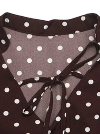 Polka Dot Flare Sleeve Tie Neck Dress 100100463359157 40 Affordable Fashion Under $100 Jerry's Apparel 
