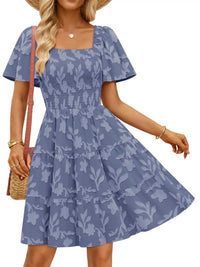 Smocked Square Neck Tiered Mini Dress 100100732221330 56 Affordable Fashion Under $100 Jerry's Apparel 