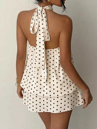 Polka Dot Halter Neck Mini Dress 100100230161229 32 Affordable Fashion Under $100 Jerry's Apparel 
