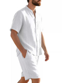 Men's Full Size Casual Short Sleeve Shirt and Shorts Set Plus Size 100400356286566 44 Affordable Fashion Under $100 Jerry's Apparel 