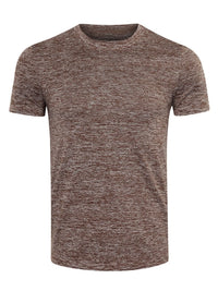 Men's Heathered Casual Round Neck T-Shirt