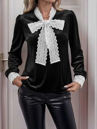 Lace Detail Long Sleeve Blouse 100100214795828 38 Affordable Fashion Under $100 Jerry's Apparel 