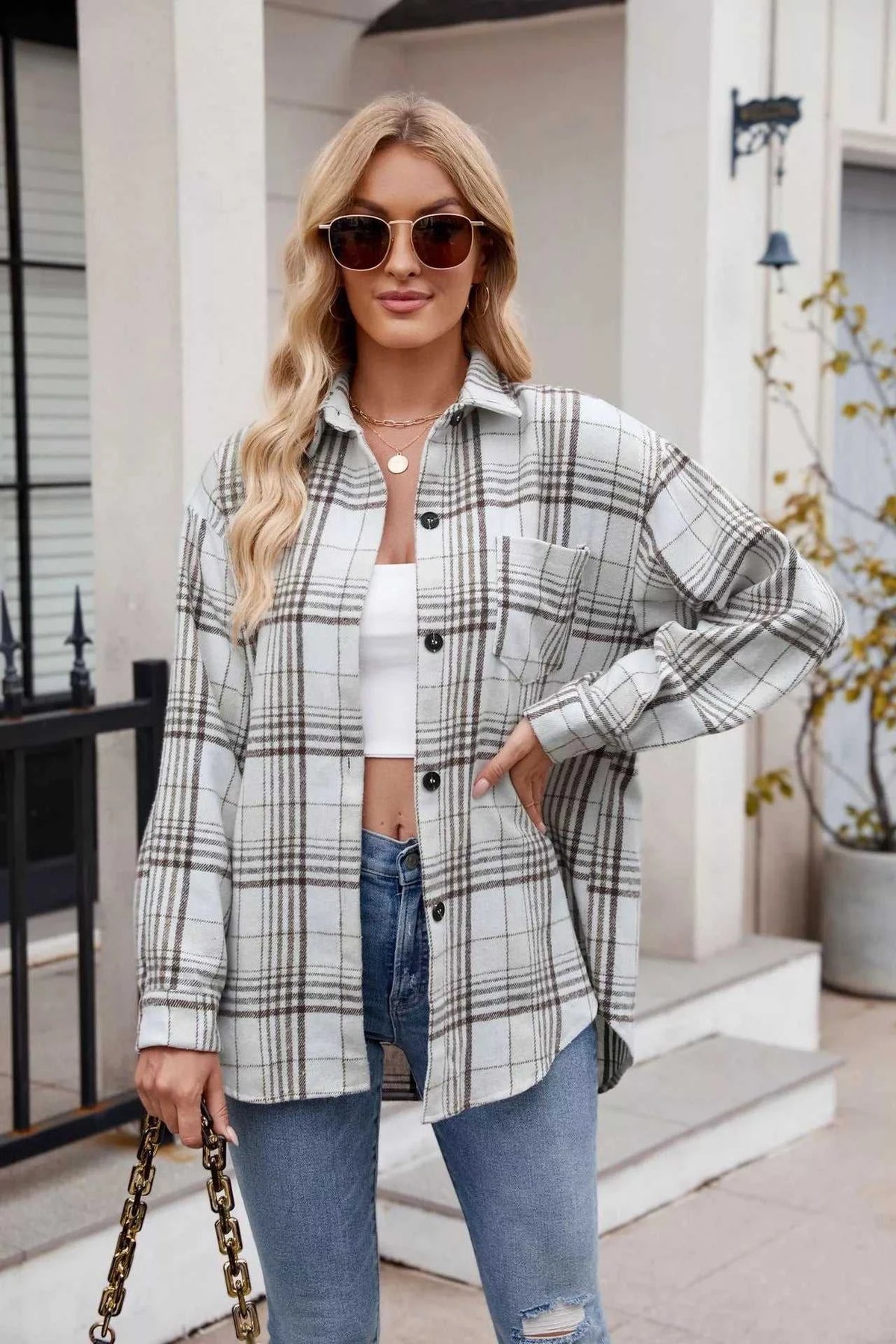 Casual Plaid Long Sleeve Shirt 100100836351743 38 Affordable Fashion Under $100 Jerry's Apparel 