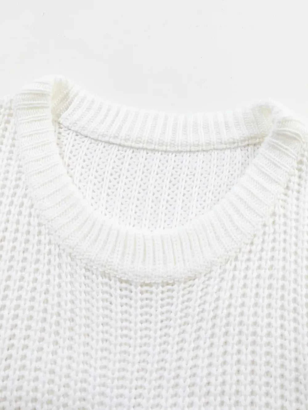 Ribbed Knit Round Neck Slouchy Chunky Sweater 100100533705787 48 Affordable Fashion Under $100 Jerry's Apparel 