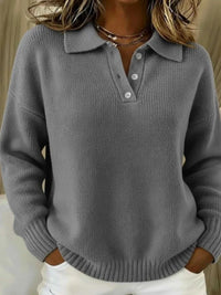 Full Size Button Detail Dropped Shoulder Sweater Plus Size 101002359418175 39 Affordable Fashion Under $100 Jerry's Apparel 