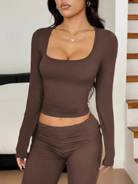 Long Sleeve Crop Top and Bootcut Pants Set 100100923609172 63 Affordable Fashion Under $100 Jerry's Apparel 
