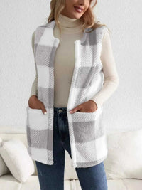 Cozy Plaid Sherpa Vest Coat 100100200755346 28 Affordable Fashion Under $100 Jerry's Apparel 