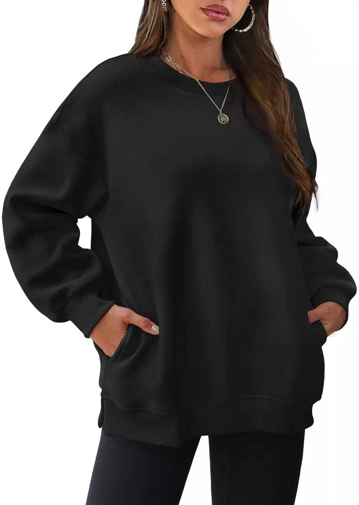 Casual Solid Color Long Sleeve Sweatshirt 100100430421753 39 Affordable Fashion Under $100 Jerry's Apparel 