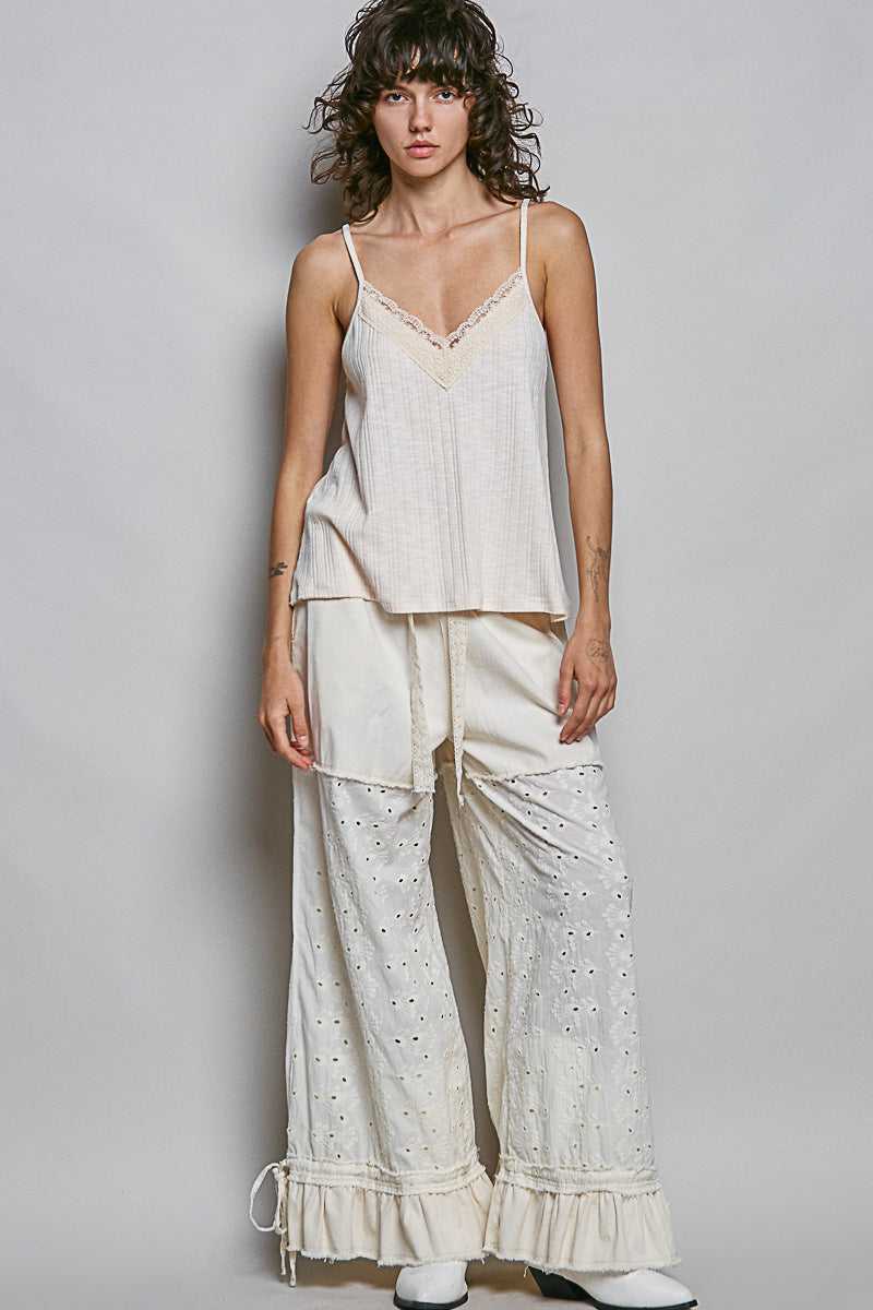 POL Lace Detail V-Neck Textured Knit Cami 100100144761508 41 Affordable Fashion Under $100 Jerry's Apparel 