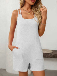 Mandy Scoop Neck Spaghetti Strap Romper with Pockets 100100090511403 24 Affordable Fashion Under $100 Jerry's Apparel 