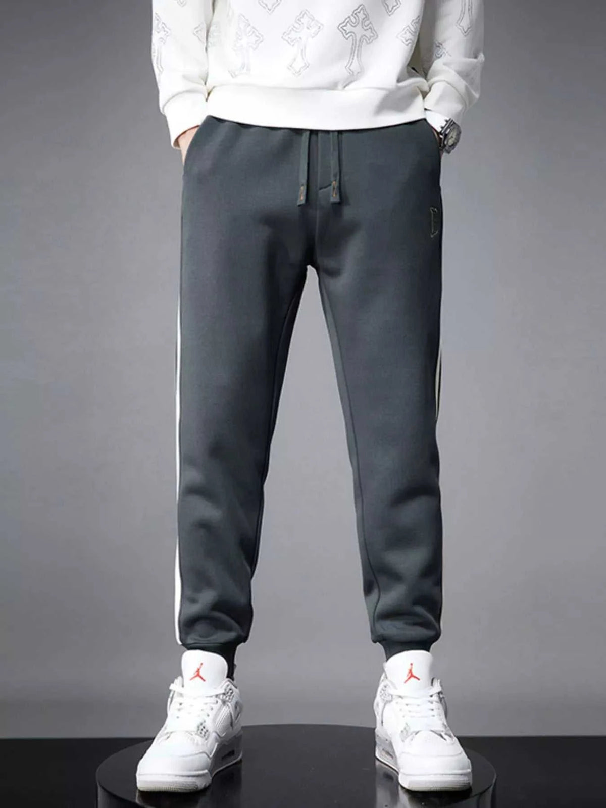 Men's Casual Striped Joggers 100400892376090 98 Affordable Fashion Under $100 Jerry's Apparel 