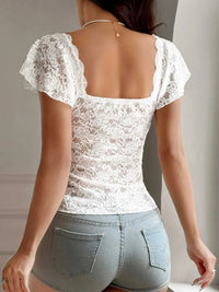 Lace V-Neck Flutter Sleeve Top 100100844993608 31 Affordable Fashion Under $100 Jerry's Apparel 