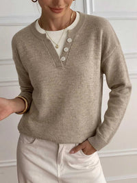 Dropped Shoulder Long Sleeve Sweater 100100679880888 40 Affordable Fashion Under $100 Jerry's Apparel 