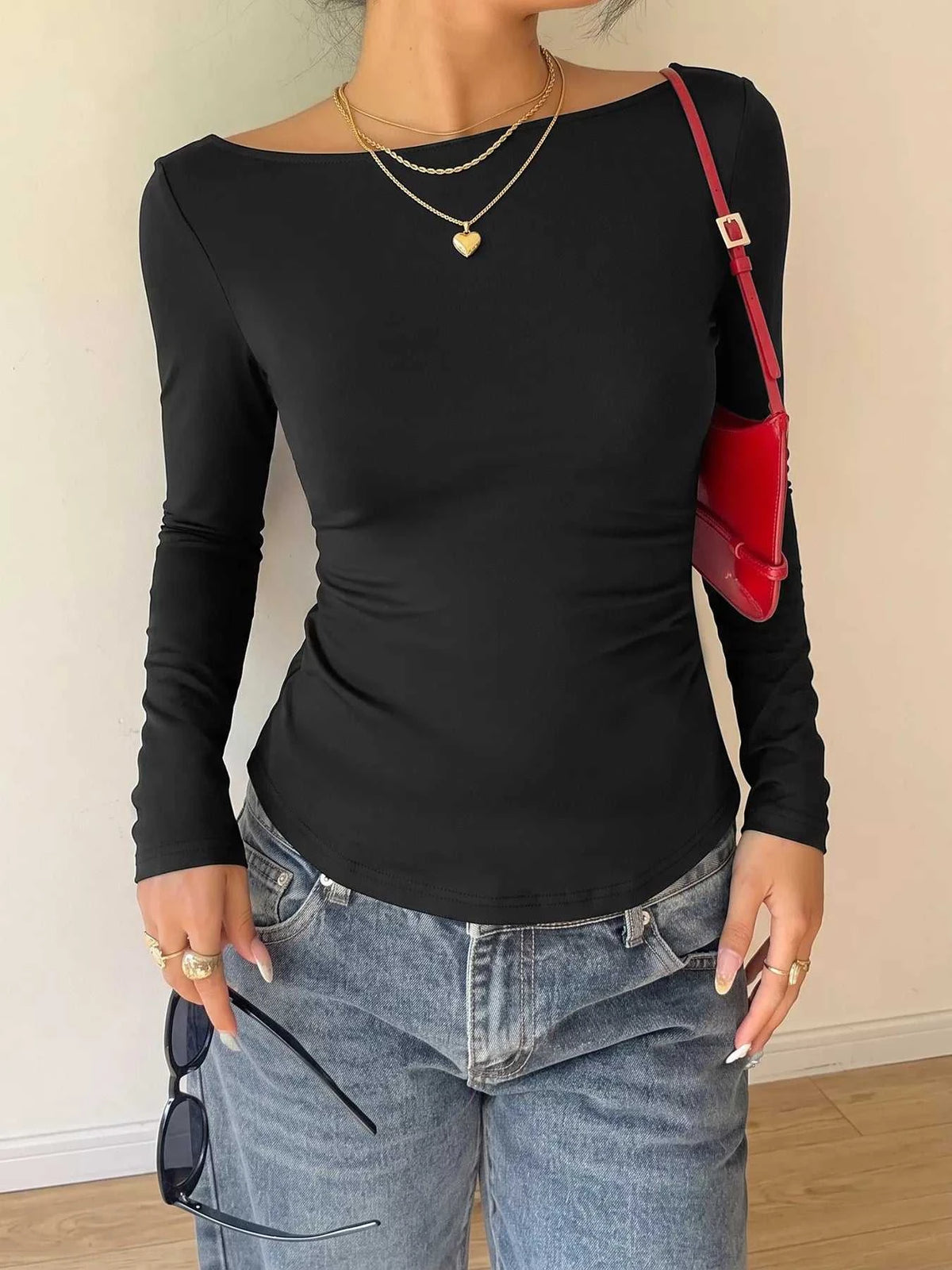 Lace Back Tie Long Sleeve Top 100100165593666 33 Affordable Fashion Under $100 Jerry's Apparel 